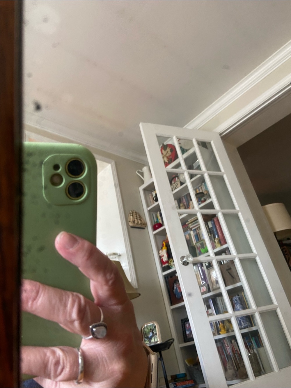 1920’s Oak Framed Square Wall Mirror - Picture 3 of 5
